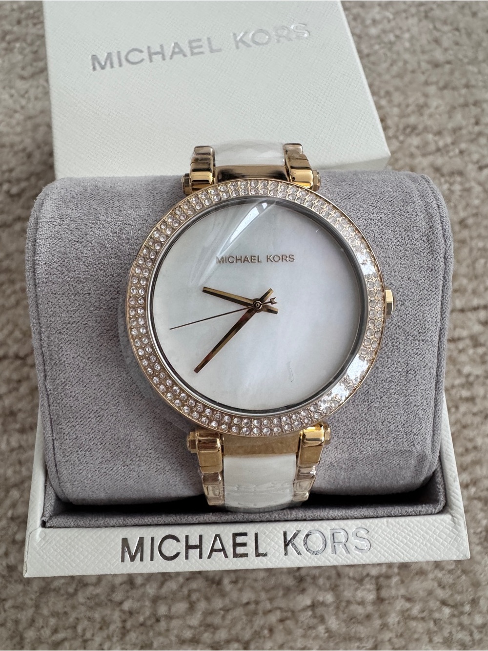 Michael Kors MK6400 Parker Mother of Pearl Dial Two Tone women’s Watch
